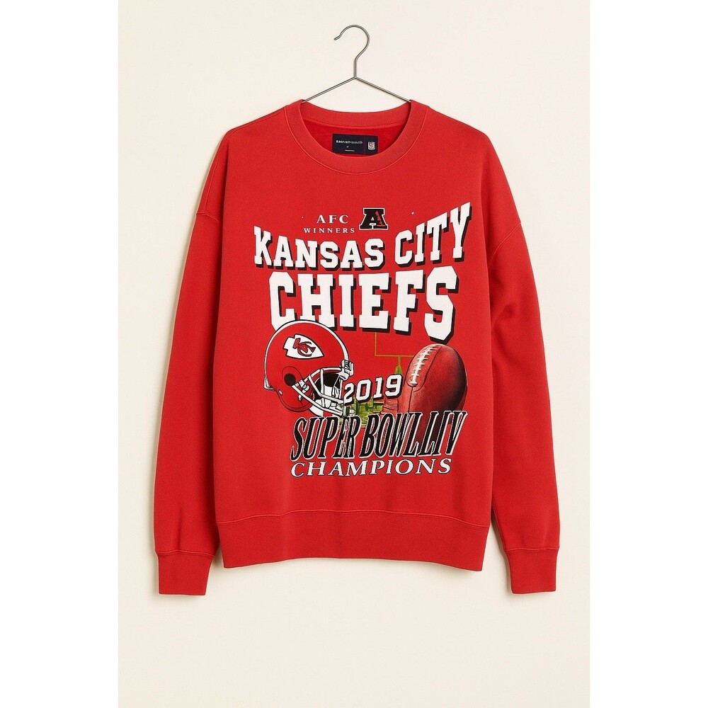Abercrombie & Fitch Kansas City Chiefs Graphic Sweatshirt Size Lg Oversized